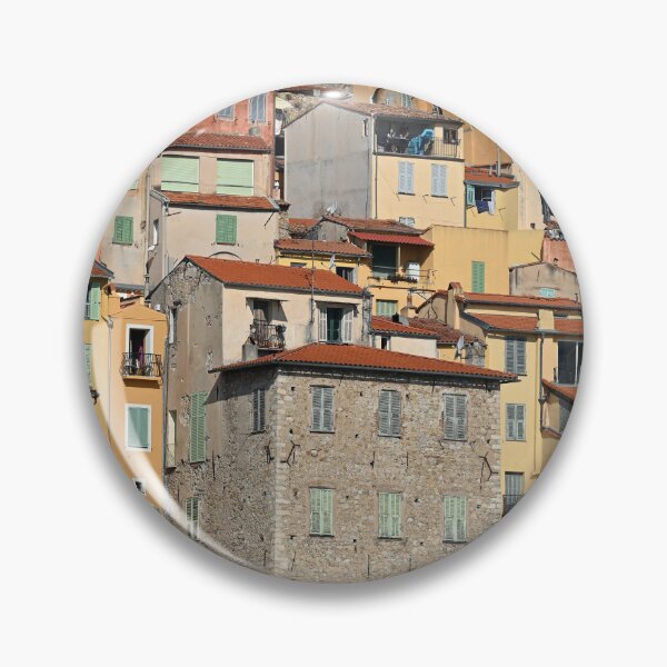 Item preview, Colorful old buildings in Menton cityscape France designed and sold by goceris.