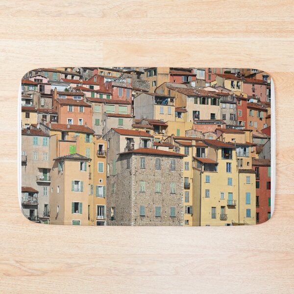 Item preview, Colorful old buildings in Menton cityscape France designed and sold by goceris.