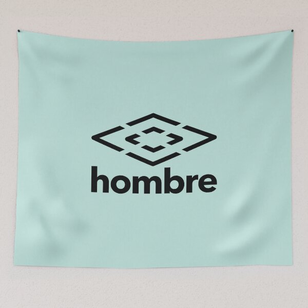 Artikelvorschau, Hombre, die Logo-Parodie in Schwarz entworfen und verkauft von knappidesign.