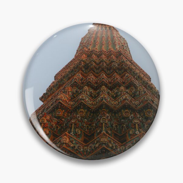 Item preview, First low angle view of a Buddha stupa reaching symmetrical in the clear sky. designed and sold by kall3bu.