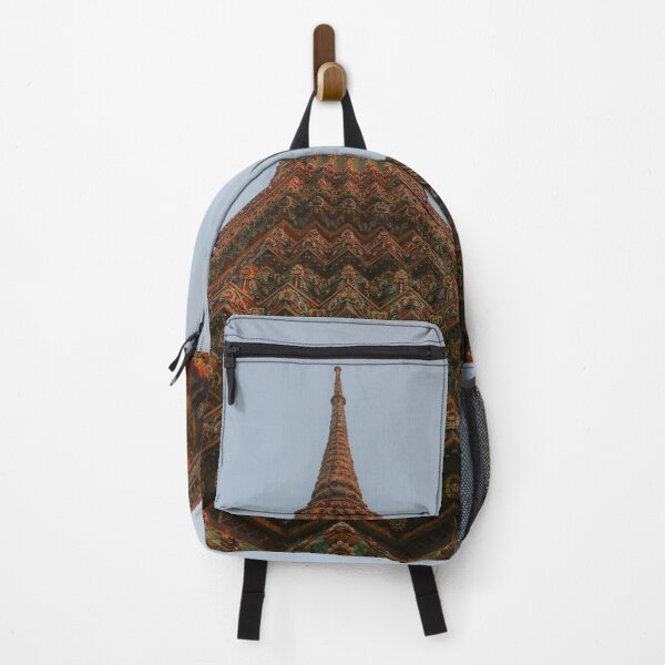 Item preview, First low angle view of a Buddha stupa reaching symmetrical in the clear sky. designed and sold by kall3bu.
