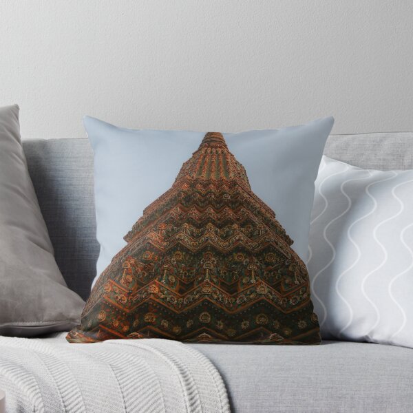 Item preview, First low angle view of a Buddha stupa reaching symmetrical in the clear sky. designed and sold by kall3bu.