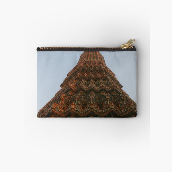Item preview, First low angle view of a Buddha stupa reaching symmetrical in the clear sky. designed and sold by kall3bu.
