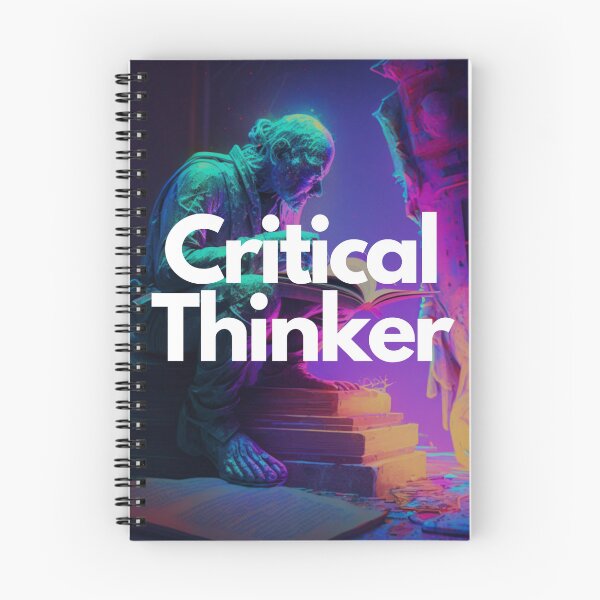 Item preview, Critical Thinker White on Black entrepreneur Analog Horror, chalk art, wide shot, V-Ray rendering designed and sold by EmprendeHoy.