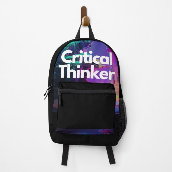 Item preview, Critical Thinker White on Black entrepreneur Analog Horror, chalk art, wide shot, V-Ray rendering designed and sold by EmprendeHoy.