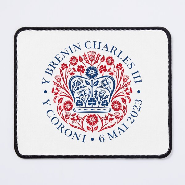 Item preview, The Coronation of King Charles III Red, White and Blue Welsh Language Logo designed and sold by Duncan Day.