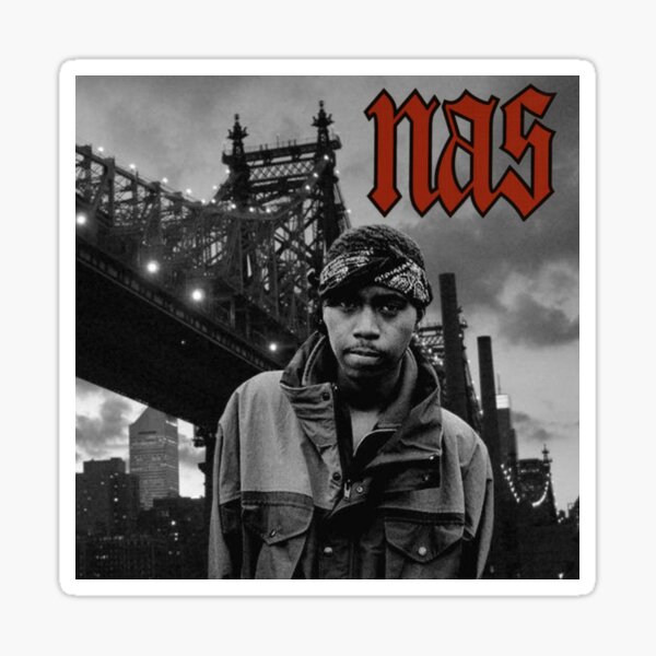Aperçu de l'œuvre Nas Queensbridge rappeur hiphop des années 90 créée et vendue par Floppa Empire.