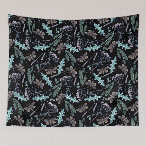 Item preview, Blue evening with yarrow designed and sold by smalldrawing.