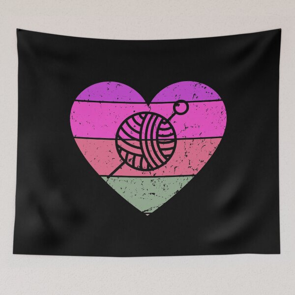 Item preview, Retro Crocheting Heart designed and sold by NewDayDesigns.
