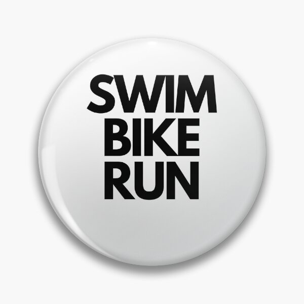 Item preview, Swim Bike Run Triathlon Black on White Motivating, inspiring, determined designed and sold by Triathlongram.