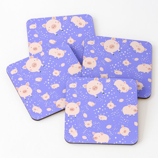 Item preview, Pigs pattern - purple background designed and sold by Artxplor.