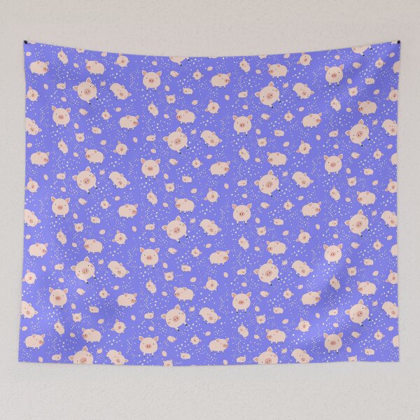Item preview, Pigs pattern - purple background designed and sold by Artxplor.