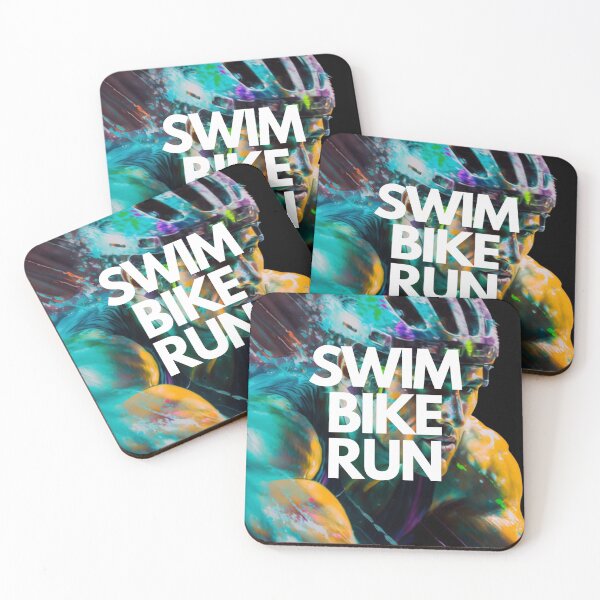 Item preview, Swim Bike Run Triathlon White on Black Sublime, Cholo, Dripping Paint, close-up portrait, textured, Soft focus, Sticker, opalescent colors designed and sold by Triathlongram.