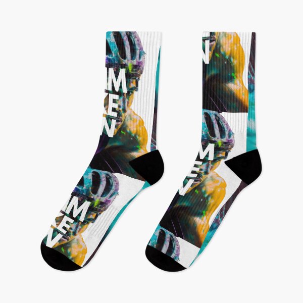 Item preview, Swim Bike Run Triathlon White on Black Sublime, Cholo, Dripping Paint, close-up portrait, textured, Soft focus, Sticker, opalescent colors designed and sold by Triathlongram.