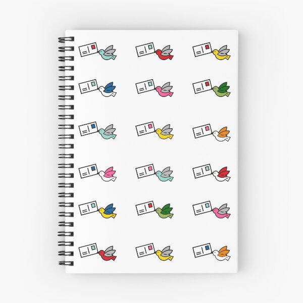 Item preview, Colorful Birds Happy Postcrossing Postal Pigeon Carrier Bird Colourful Birds Mail Art Snail Mail Envelope Sticker Label Stationery Paper Art designed and sold by cutestamps.