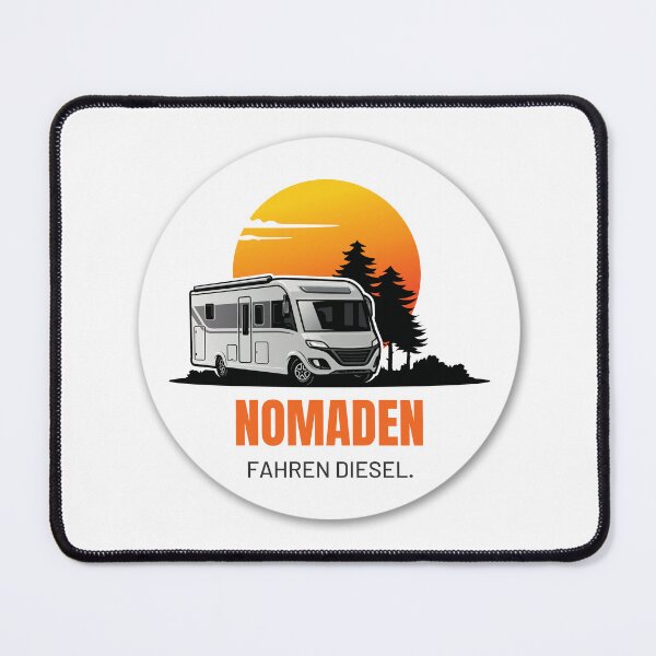 Item preview, NOMADS DRIVE DIESEL. Camping Caravan Campervan Camper Design T-Shirt Hoodie Cup individually mobile freedom designed and sold by JoWillem.