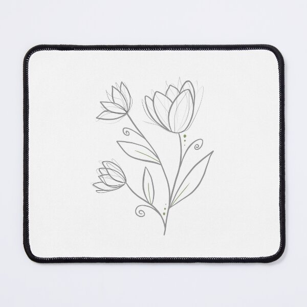 Item preview, grey floral design designed and sold by flowerheadria.