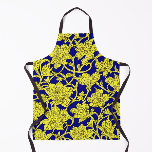Item preview, Aesthetic Movement Flowers: A Blue and Yellow Pattern Inspired by Morris designed and sold by nouveaudecor.