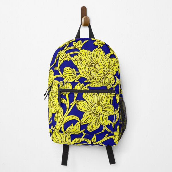 Item preview, Aesthetic Movement Flowers: A Blue and Yellow Pattern Inspired by Morris designed and sold by nouveaudecor.