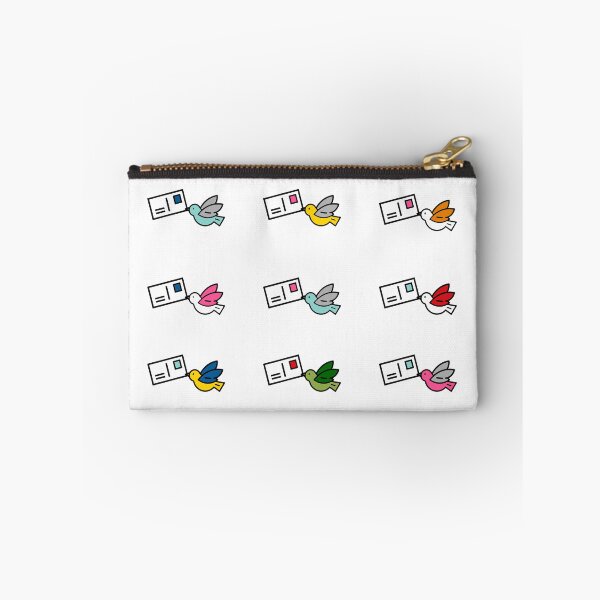 Item preview, Colorful Birds Happy Postcrossing Postal Pigeon Carrier Bird Colourful Birds Mail Art Snail Mail Envelope Sticker Label Stationery Paper Art designed and sold by cutestamps.