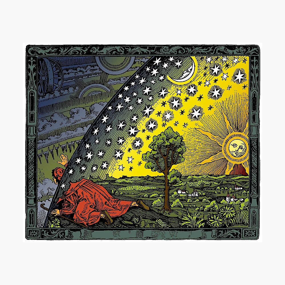 Lámina fotográfica «El grabado Flammarion, coloreado a mano» de