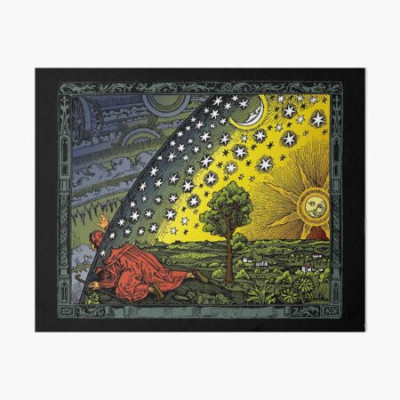 The Flammarion engraving, hand coloured Art Board Print
