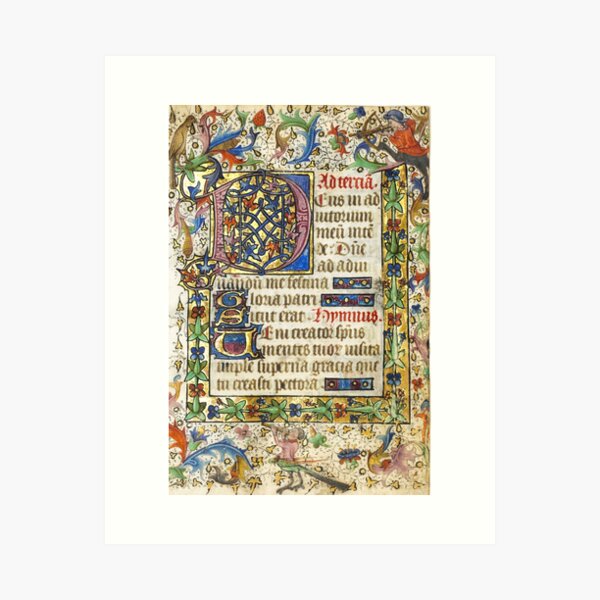 Vista previa del artículo con la obra «Impresionante manuscrito iluminado», diseñado y vendido por IlluminatedPage.
