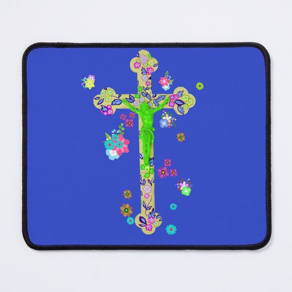 Item preview, Pop Art Green Crucifix designed and sold by BarbaraFarina.