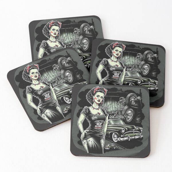 Item preview, hot rod Goth girl  designed and sold by bobbobroberts.