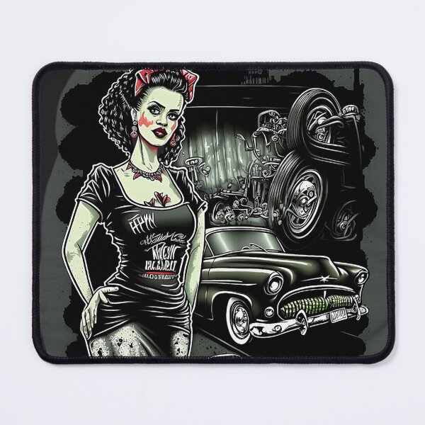 Item preview, hot rod Goth girl  designed and sold by bobbobroberts.
