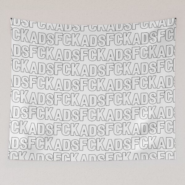 Item preview, Fuck ads typography internet   designed and sold by CosmicTeesCoO.