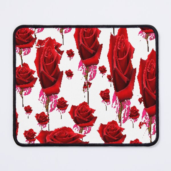 Item preview, ABSTRACTED RED ROSES PATTERNS WHITE ART designed and sold by sharlesart.