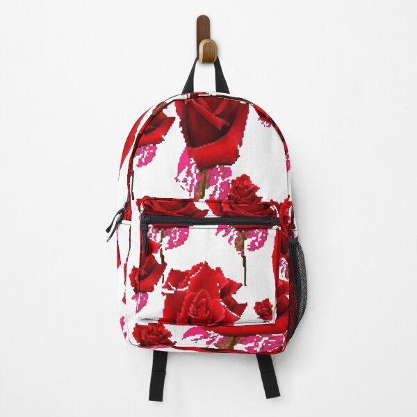 Item preview, ABSTRACTED RED ROSES PATTERNS WHITE ART designed and sold by sharlesart.