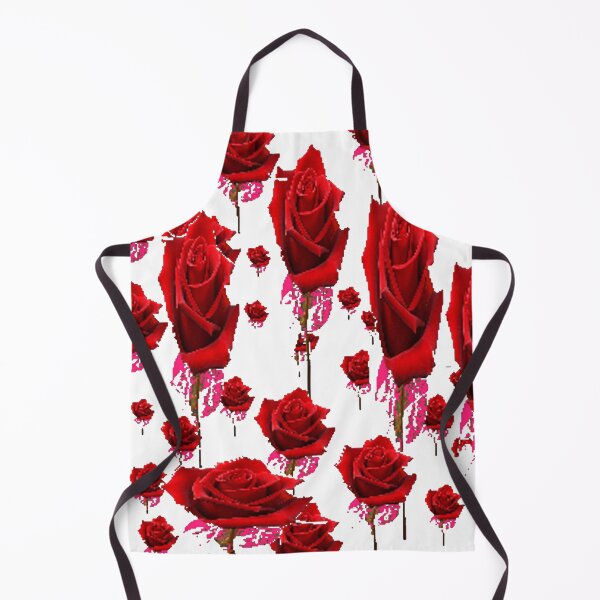 Item preview, ABSTRACTED RED ROSES PATTERNS WHITE ART designed and sold by sharlesart.