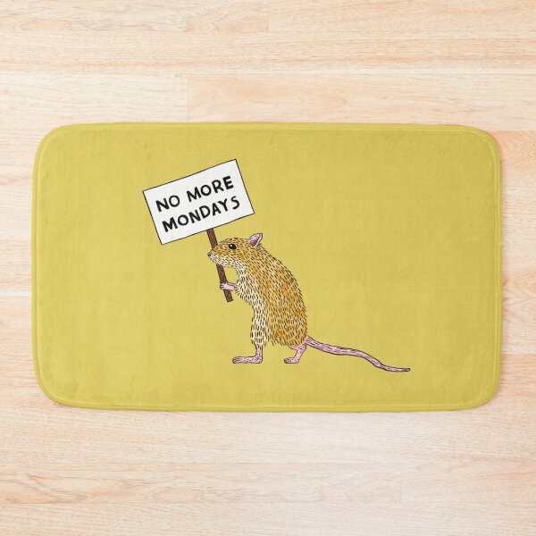 Item preview, Monday Hating Gerbil With Cute Protest Sign designed and sold by Martina Scott.