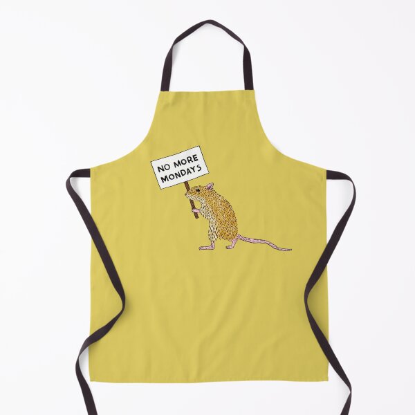 Item preview, Monday Hating Gerbil With Cute Protest Sign designed and sold by Martina Scott.