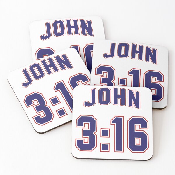 Item preview, John 3:16 Football Jersey Style - White Background designed and sold by joshcartoonguy.