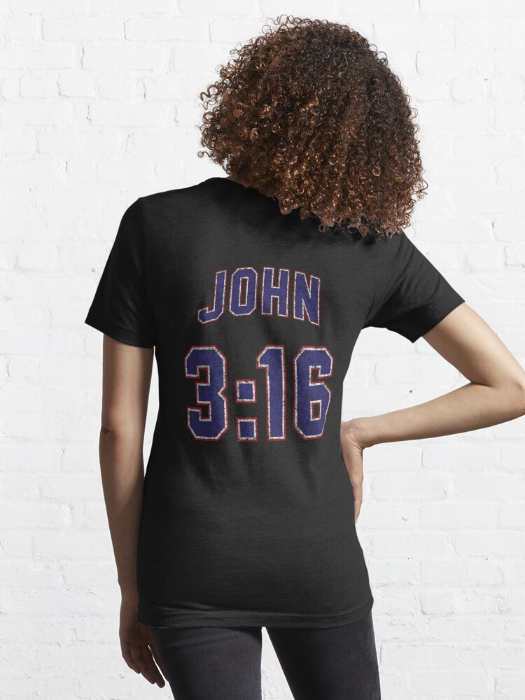 John 3:16 Football Jersey Style - Distressed Sticker for Sale by