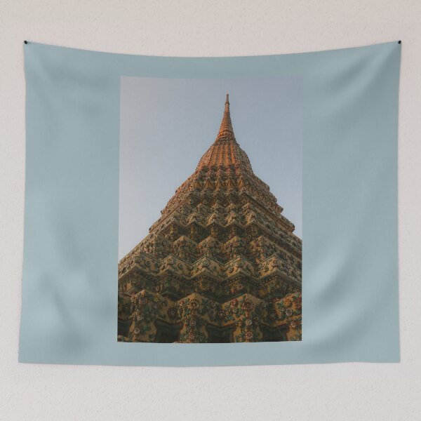 Item preview, 2nd Buddha stupa reaching symmetric in the clear sky. designed and sold by kall3bu.