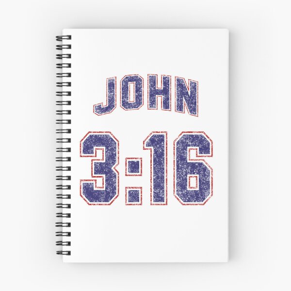 Item preview, John 3:16 Football Jersey Style - Distressed on White Background designed and sold by joshcartoonguy.