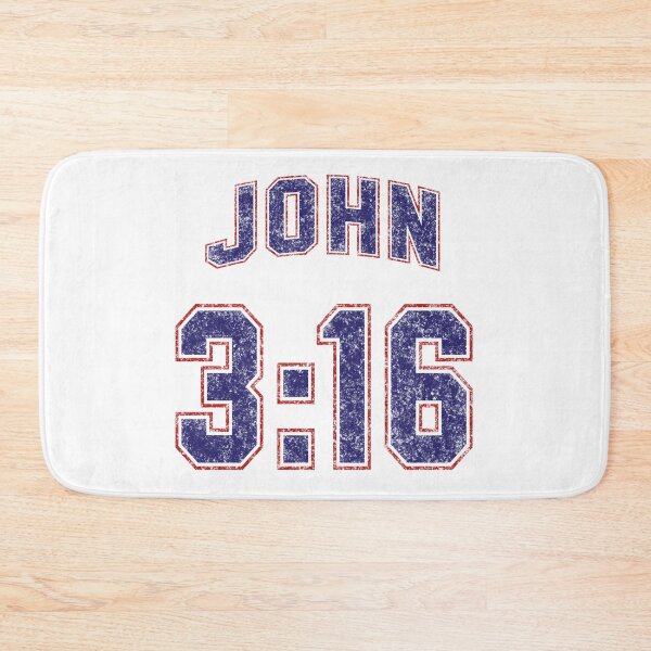 Item preview, John 3:16 Football Jersey Style - Distressed on White Background designed and sold by joshcartoonguy.