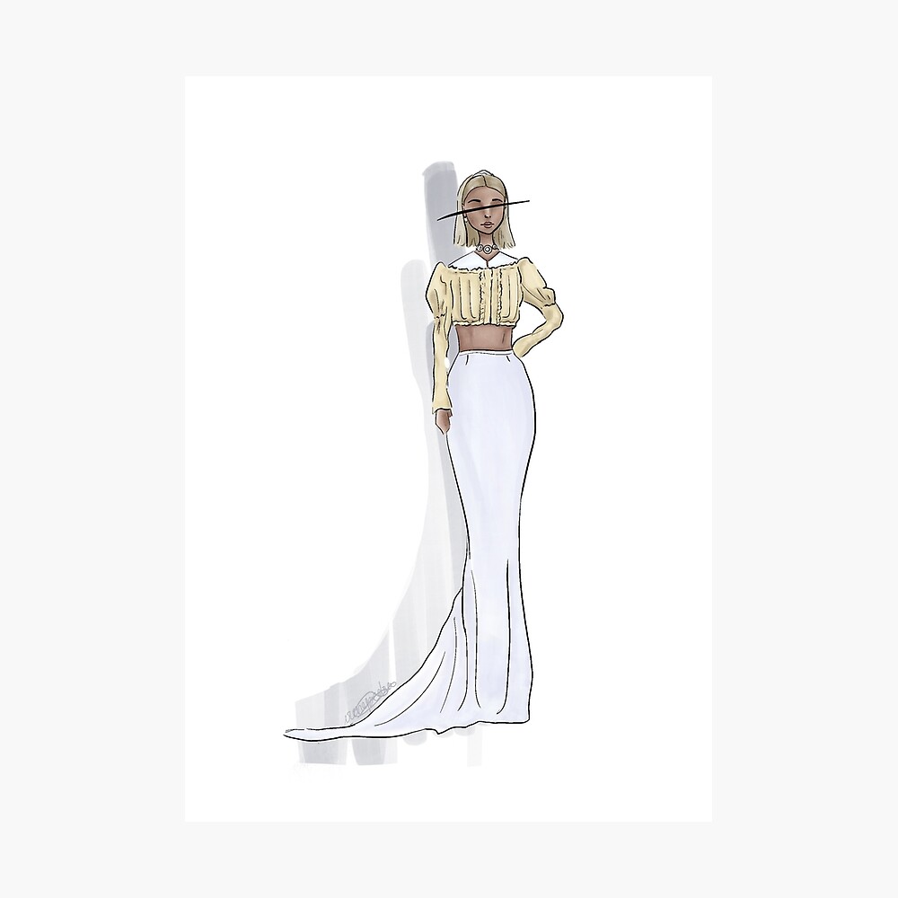 Illustration of Emma Chamberlain at the 2021 Met Gala Greeting Card by  Ireneepiedra