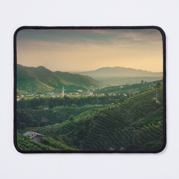 Item preview, Prosecco Hills, vineyards and Guia village at sunset. designed and sold by Stefano Orazzini.