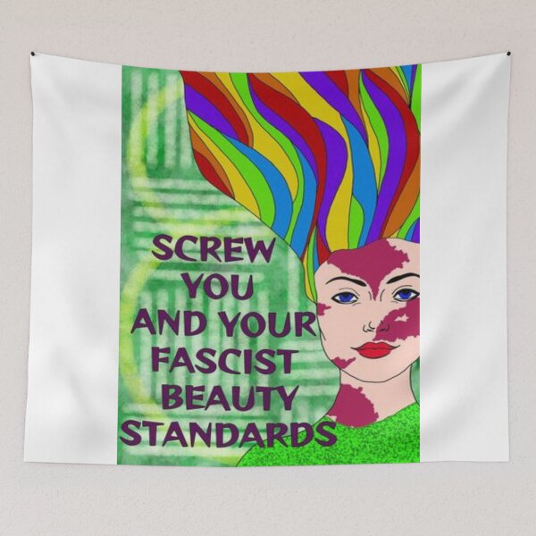 Item preview,  Feminist Humanist Quote - Screw Your Fascist Beauty Standards designed and sold by LethalPixieDust.