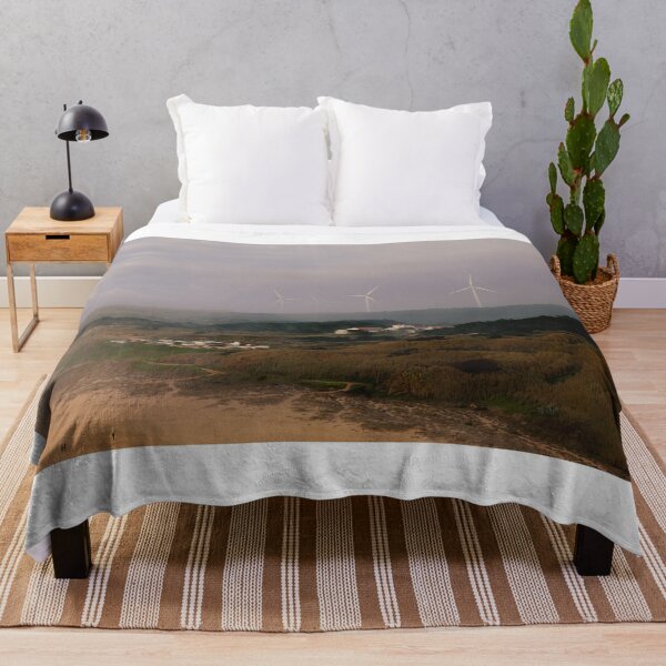 Item preview, Wind Turbines on the Golden Sand beach in Nazare designed and sold by LuckyU3.