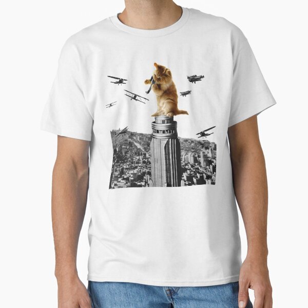 Item preview, Classic King Kong Scene Cat Kitty Attack Space Galaxy Crazy Airplane designed and sold by BestPaintings.