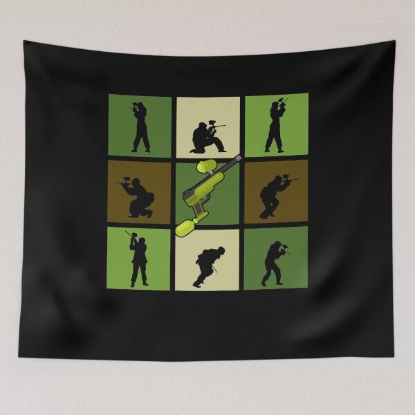 Item preview, Paintball Pop Art Shooter Poses Silhouettes designed and sold by KleverOlivier.