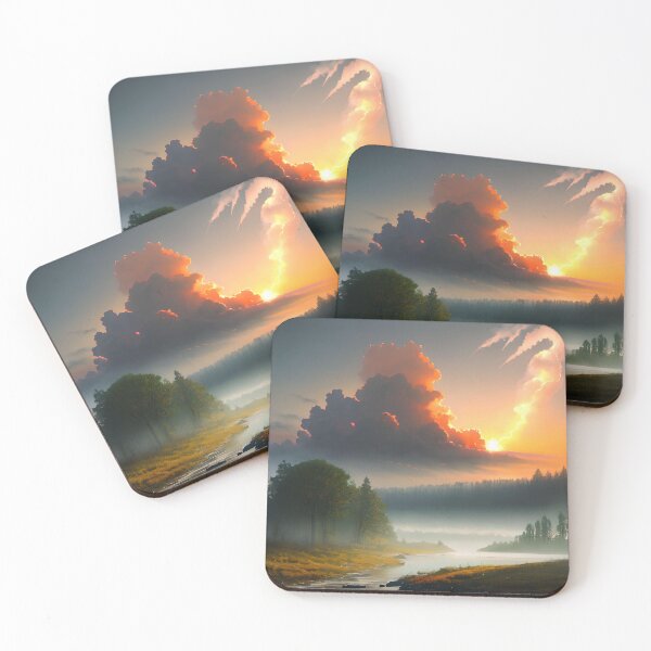 Item preview, A Beautiful Tribute to Chernobyl's Tragic Past: A Sunset Painting designed and sold by D3monic.