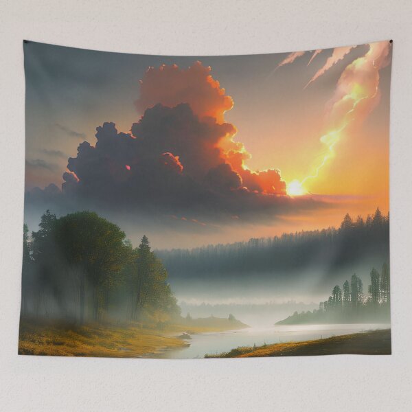 Item preview, A Beautiful Tribute to Chernobyl's Tragic Past: A Sunset Painting designed and sold by D3monic.
