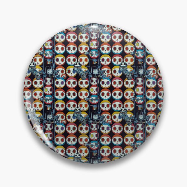 Item preview, Cute Robots in Android Factory - Japanese Superflat Style designed and sold by Fine Prints.